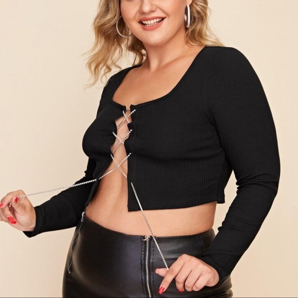 Garage Rhinestone drip Ls. - Picture 3 of 3